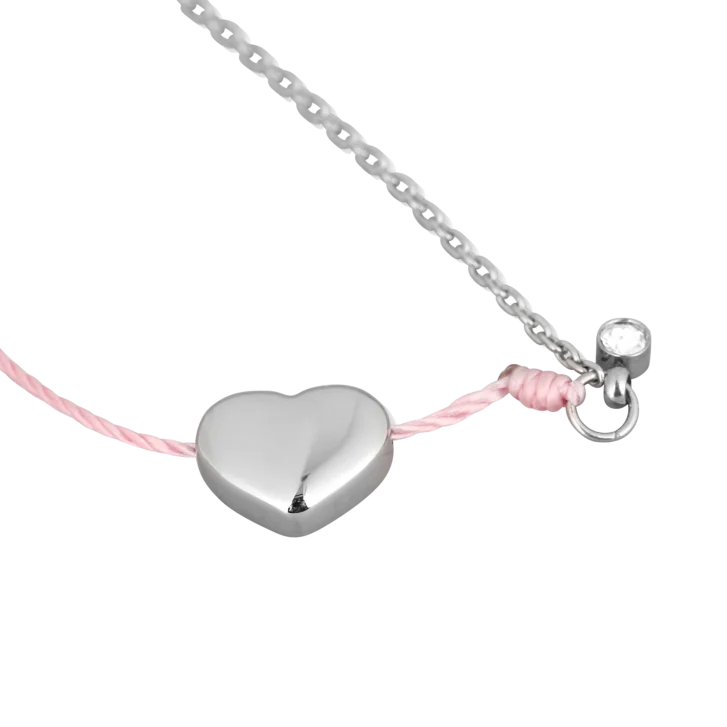 Bransoletka Shiny Heart Pink
