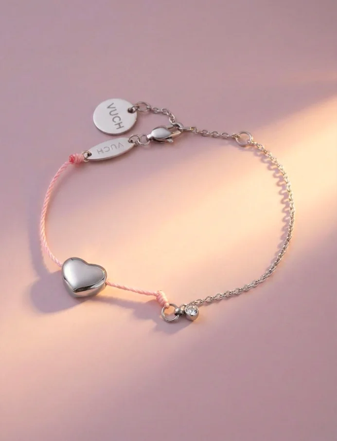 Bransoletka Shiny Heart Pink