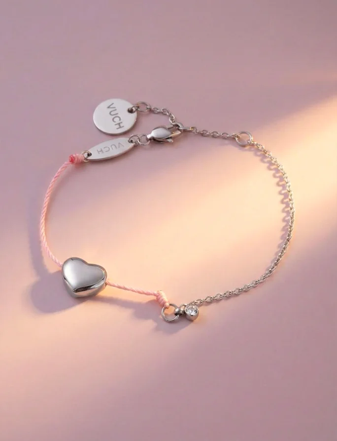 Bransoletka Shiny Heart Pink
