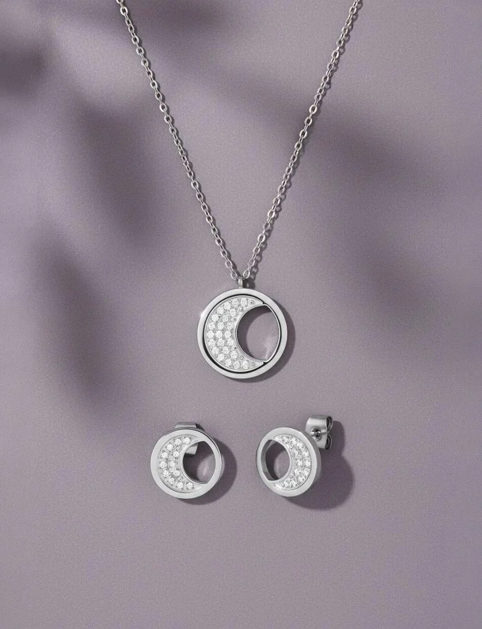 Kolczyki Moon Silver