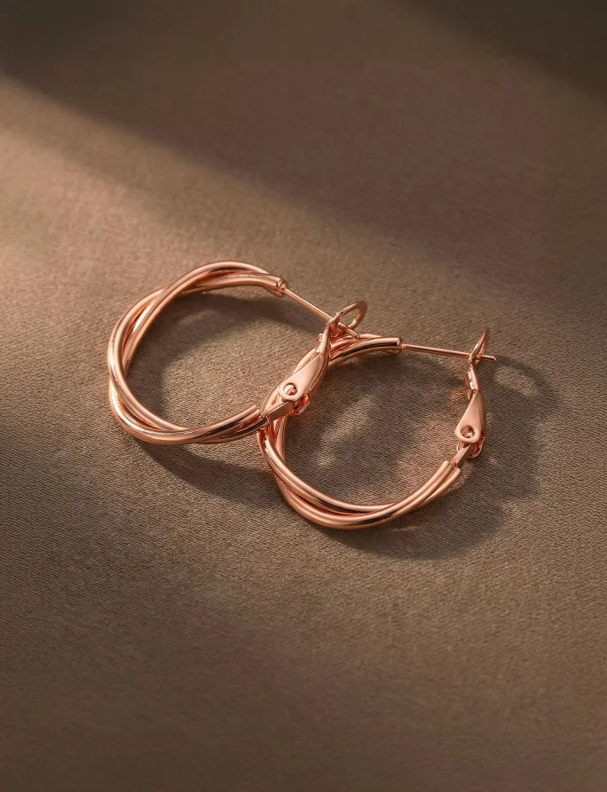 Kolczyki Aster Rose Gold