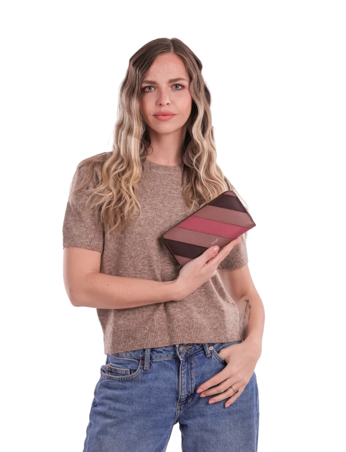 Nightie Nicci Striped Dark Wine